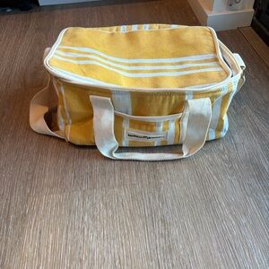 Business & Pleasure Yellow Striped Bag